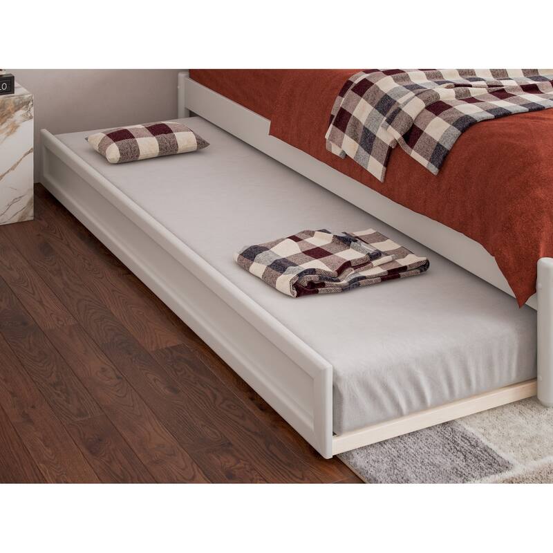 Barcelona Panel Platform Bed with Twin XL Trundle