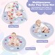 preview thumbnail 9 of 7, Baby Play Gym Mat 7-in-1 Tummy Time Activity Mat with 5 Detachable Toys - Multi-Color - 33"L x 33"W x 20"H