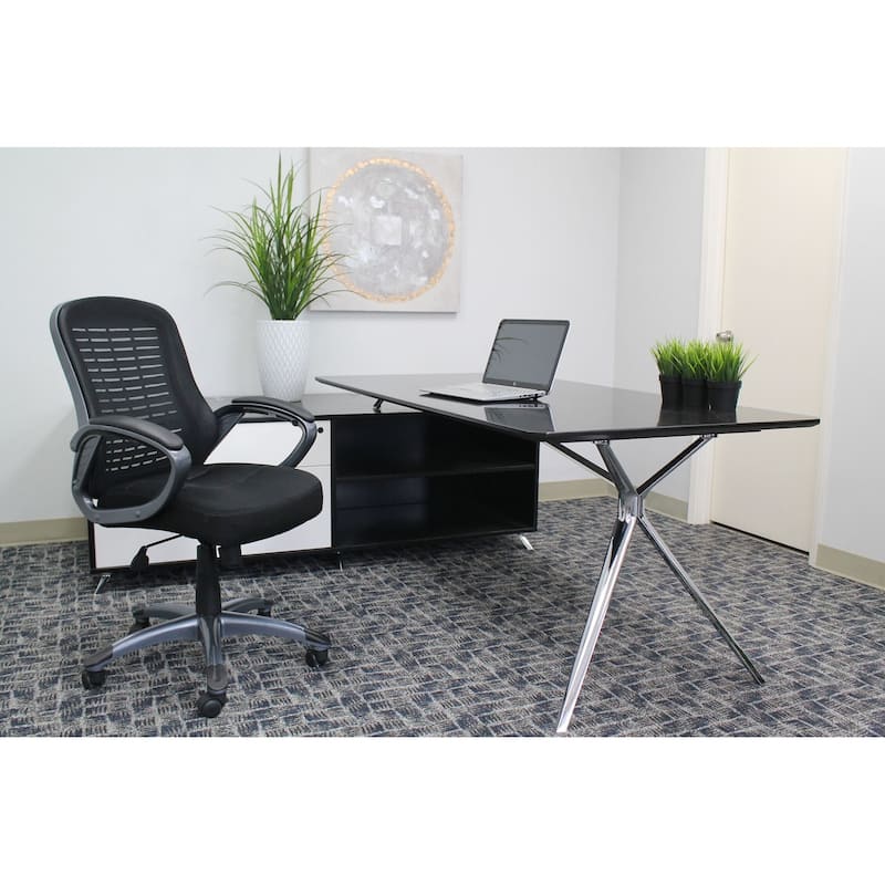 Boss Ribbed High Back Mesh Chair