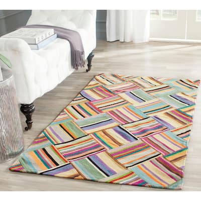 SAFAVIEH Handmade Straw Patch Sunshine Modern Wool Rug