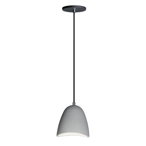 Sway 1-Light 7" Wide Gray Pendant Light