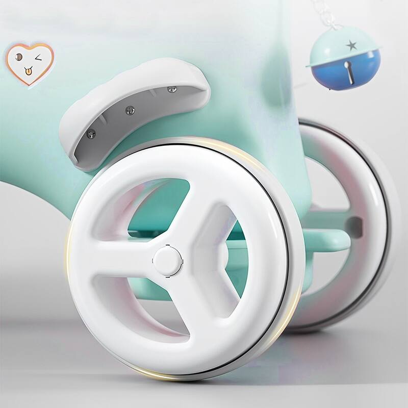 Rocking Horse for Toddlers , Balance Bike Ride On Toys with Push Handle, Unicorn Kids Blue