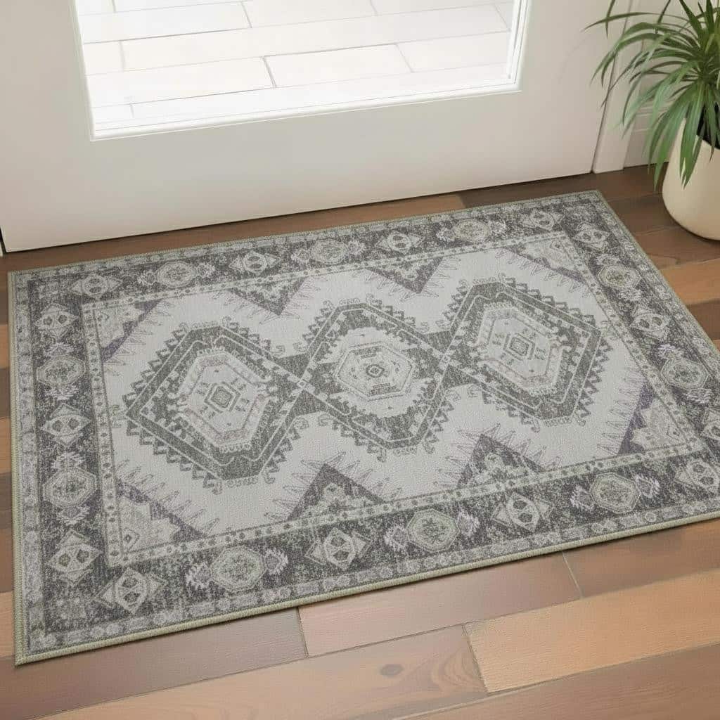 HomeRoots Southwestern Modern, Contemporary Rectangle Area Rug - 3' X 5'