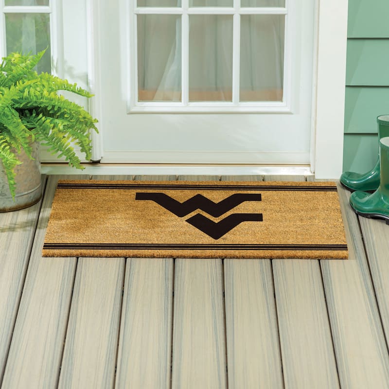 West Virginia University Monochrome Indoor/Outdoor Coir Door Mat