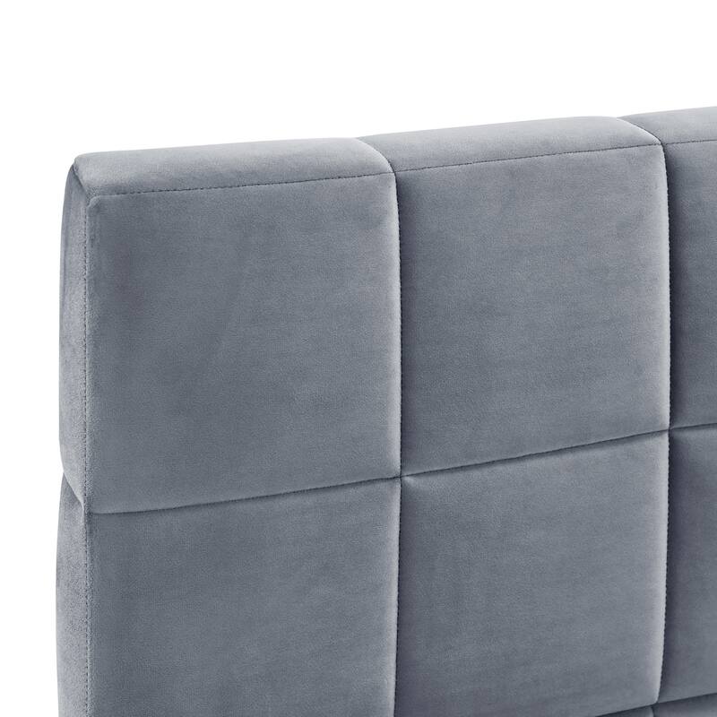 Full Velvet Upholstered Daybed/Sofa Bed Frame, Elegant Mid-Century Modern Design