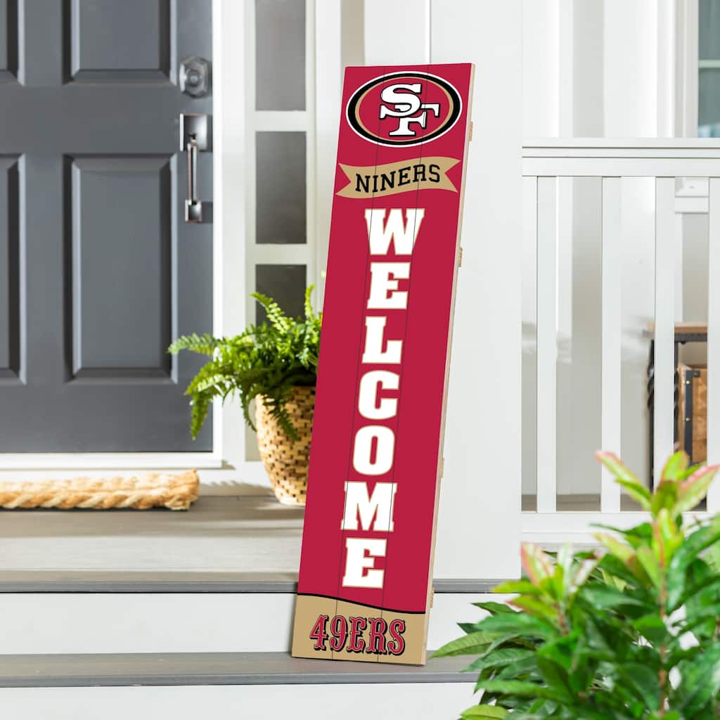 47" Porch Leaner Welcome Wall Sign, San Francisco 49ers