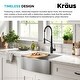 preview thumbnail 47 of 100, KRAUS Kore Workstation Farmhouse Apron Stainless Steel Kitchen Sink