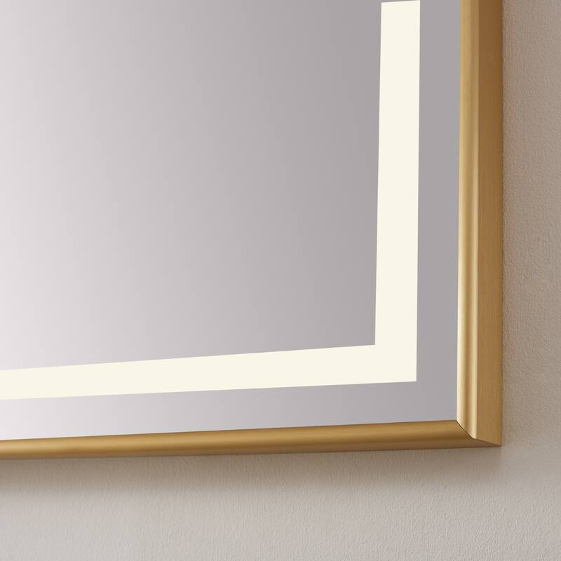 48" Rectangular LED Lighted Accent Bathroom/Vanity Wall Mirror - 48