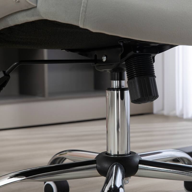 Accent Chair Executive Chair with Swivel Wheels, Luxurious Padded Chair Dressing Chair with Upholstered Armrests