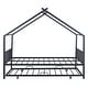 preview thumbnail 15 of 43, Metal Adorable House Full Size House Bed with Twin Size Trundle Bed,Kids and Baby