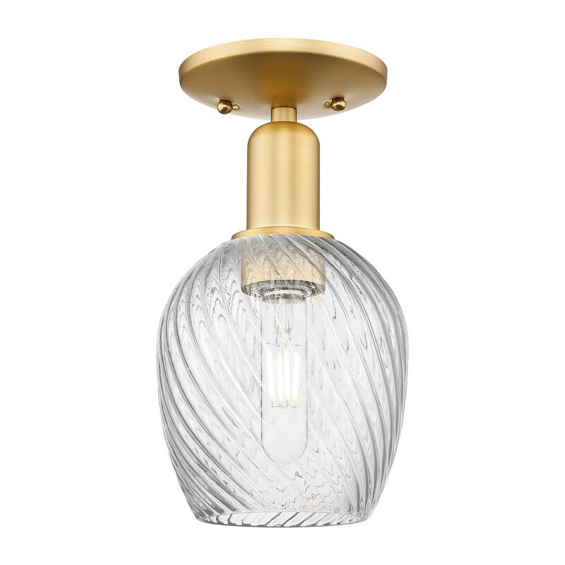 Innovations Lighting Endless Possibilities Arcadia - Salina - 1 Light 6" Semi-Flush Mount - Satin Gold