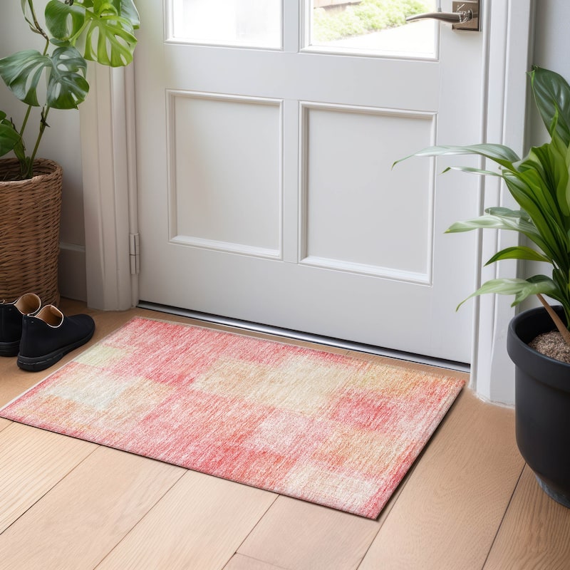 Premium Washable Super Soft Solid Ombre Mayfield Rug - Blush - 1' 8" x 2' 6" - Rectangle