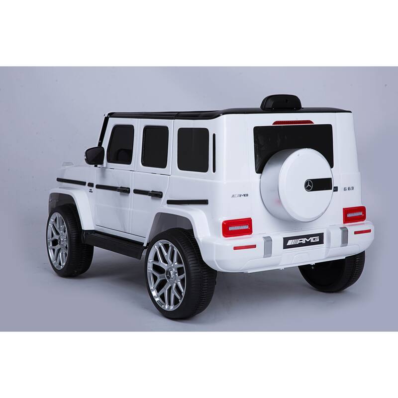Electric Licensed Mercedes G63 Kids Car, Ride-On Toy with Remote Control, Spring Suspension, Music and MP3 Connectivity
