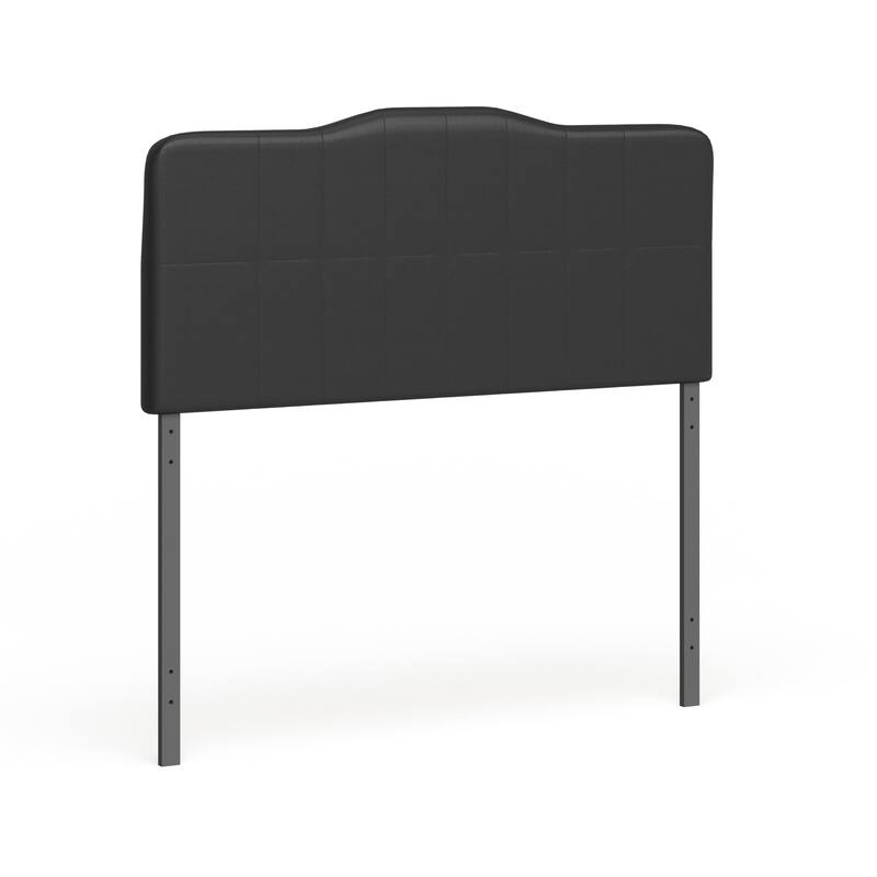 Silver Orchid Bow Full Vinyl Headboard