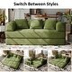 preview thumbnail 14 of 47, Convertible Sleeper Sofa Bed with Pillows, 4-in-1 Corduroy Folding Mattress Couch