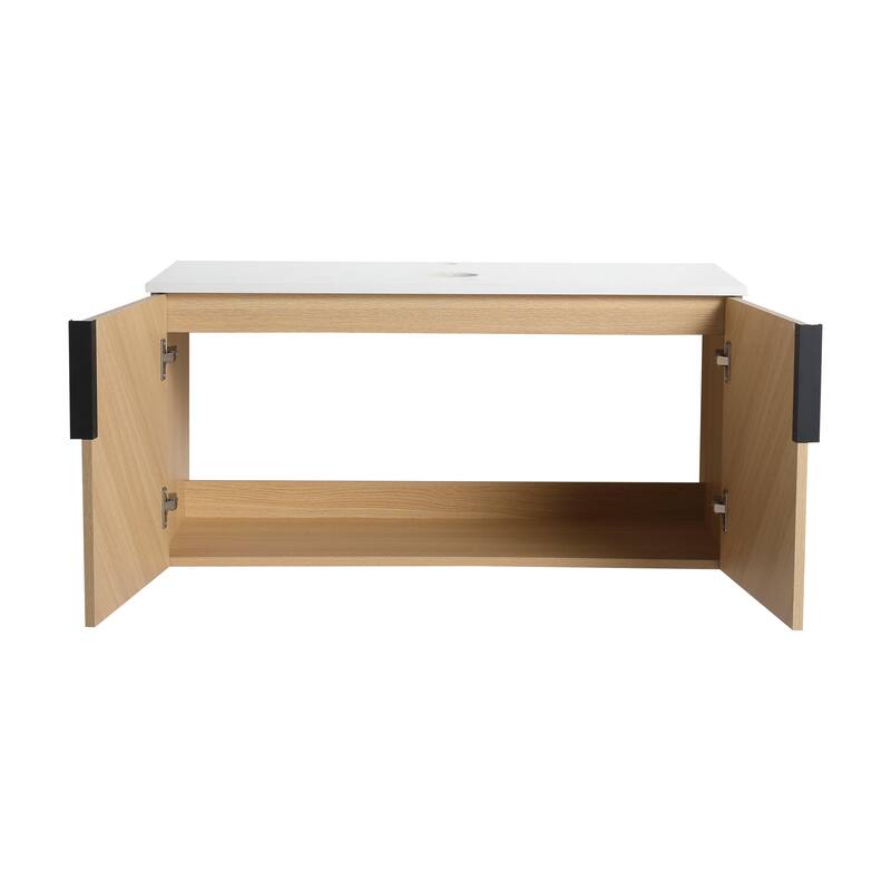 Bathroom Vanity With Sink In 30/36 Inch, Floating Bathroom Vanity With 2 Soft Close Doors