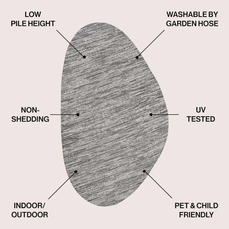 JONATHAN Y Callan Modern Rustic Abstract Indoor/Outdoor Shaped Area Rug
