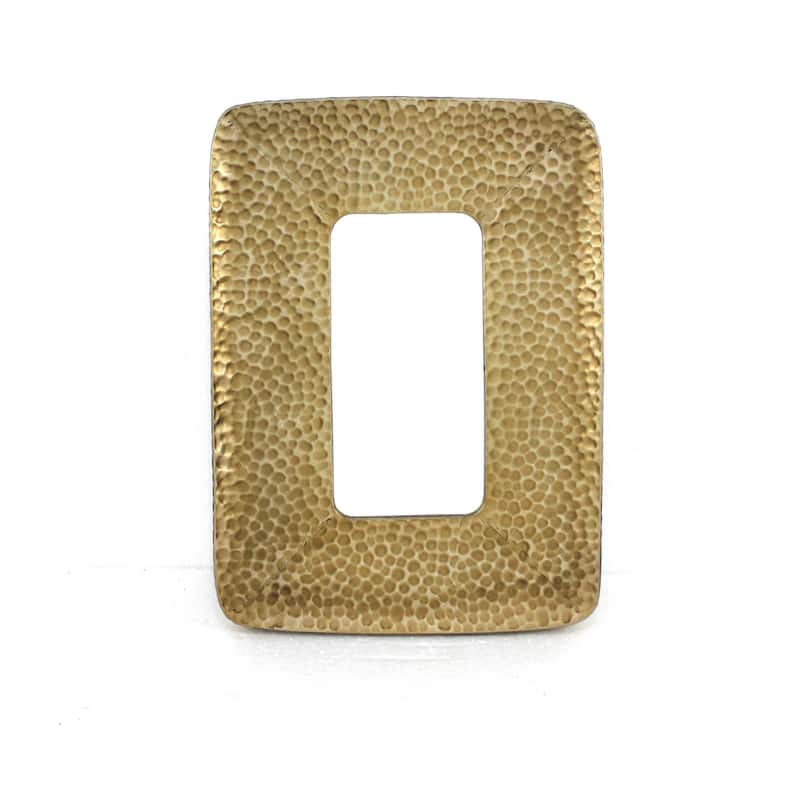 HomeRoots 28" Gold Metal Framed Accent Mirror