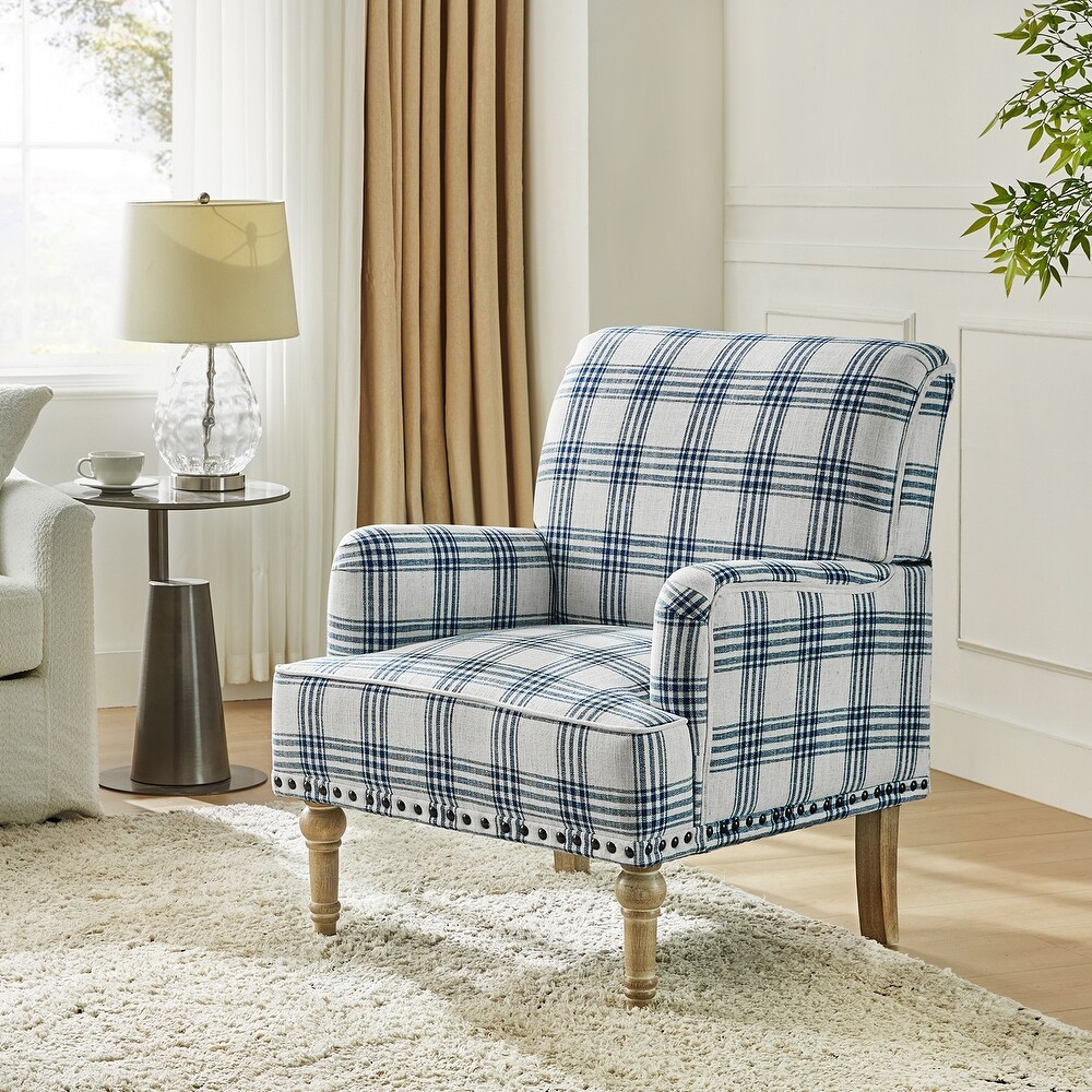 Blue Plaid Living Room Seating - Bed Bath & Beyond
