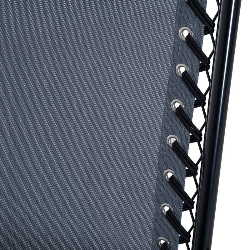 Outsunny Grey Mesh Fabric Rocking Chair Set