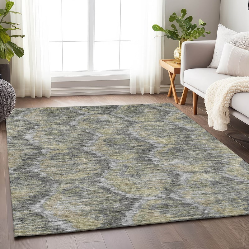 Premium Washable Super Soft Modern Abstract Mayfield Rug - Gray - 5' x 7' 6" - Rectangle