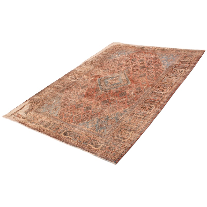 ECARPETGALLERY Hand-knotted Antalya Vintage Copper Wool Rug - 7'7 x 11'1