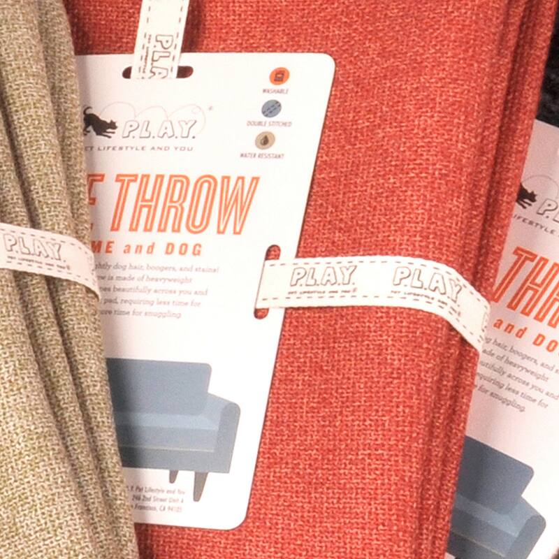 Luxe Throw 54 x 47" Twill Pet Blanket, Papaya