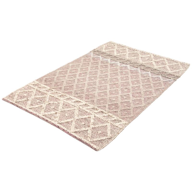 ECARPETGALLERY Braid weave Sienna Grey Wool Rug - 5'1 x 7'10