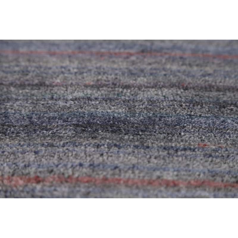 Hand Knotted Oriental 100% Wool Carpet Tribal Tribal Multi-Colored Gabbeh Area Rug - 9' 11'' X 8' 0''