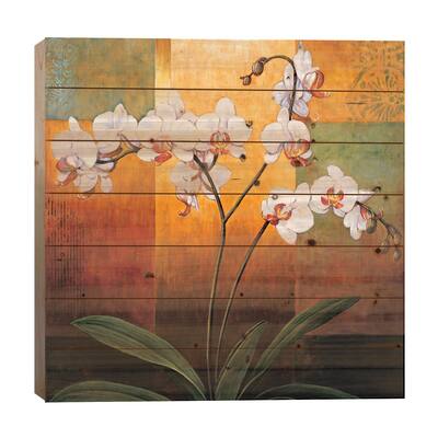 Orchids Print On Wood by Jill Deveraux - Multi-Color