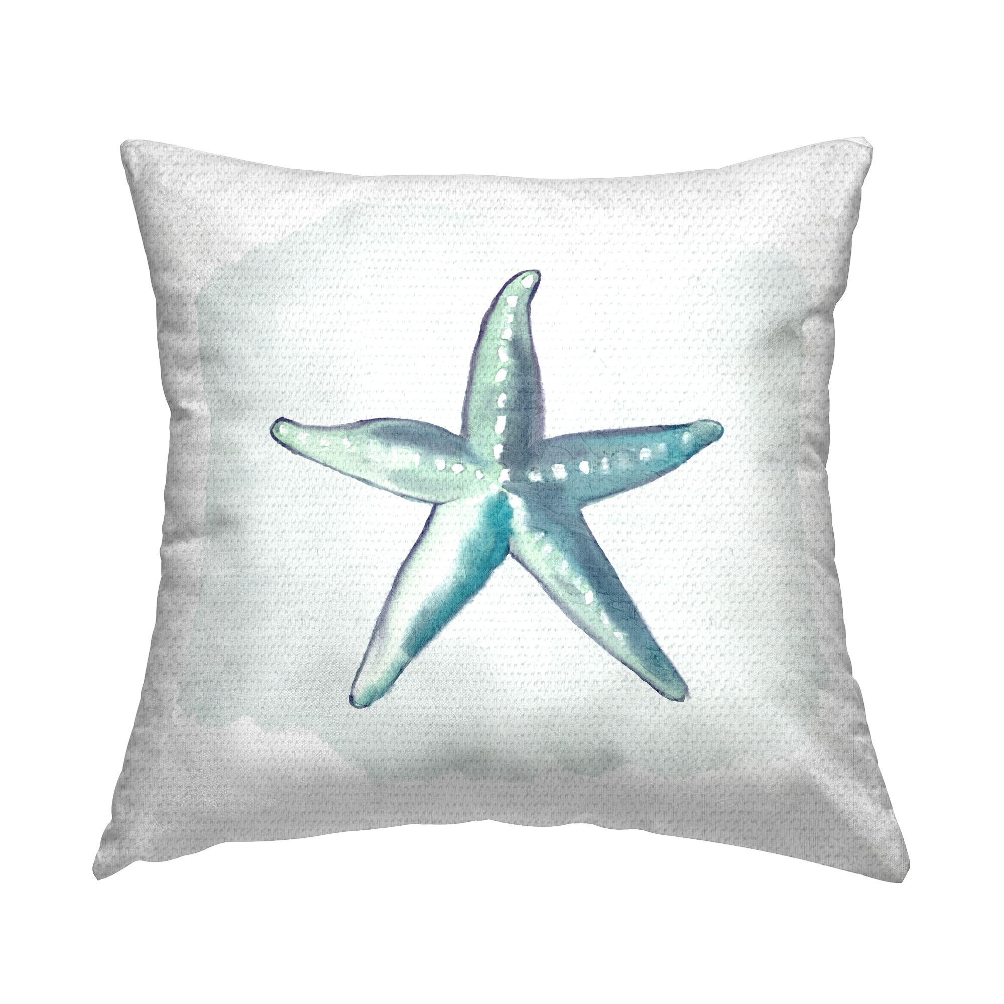Stupell Nautical Blue Starfish Casual Sea Life Animal Printed Outdoor Throw Pillow Design by Kim Allen