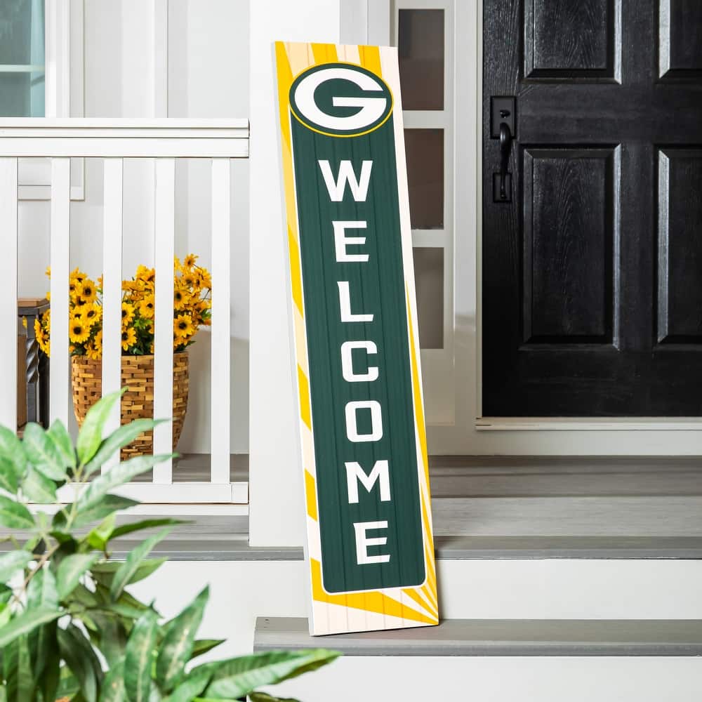 47" Porch Leaner Welcome Wall Sign, Green Bay Packers