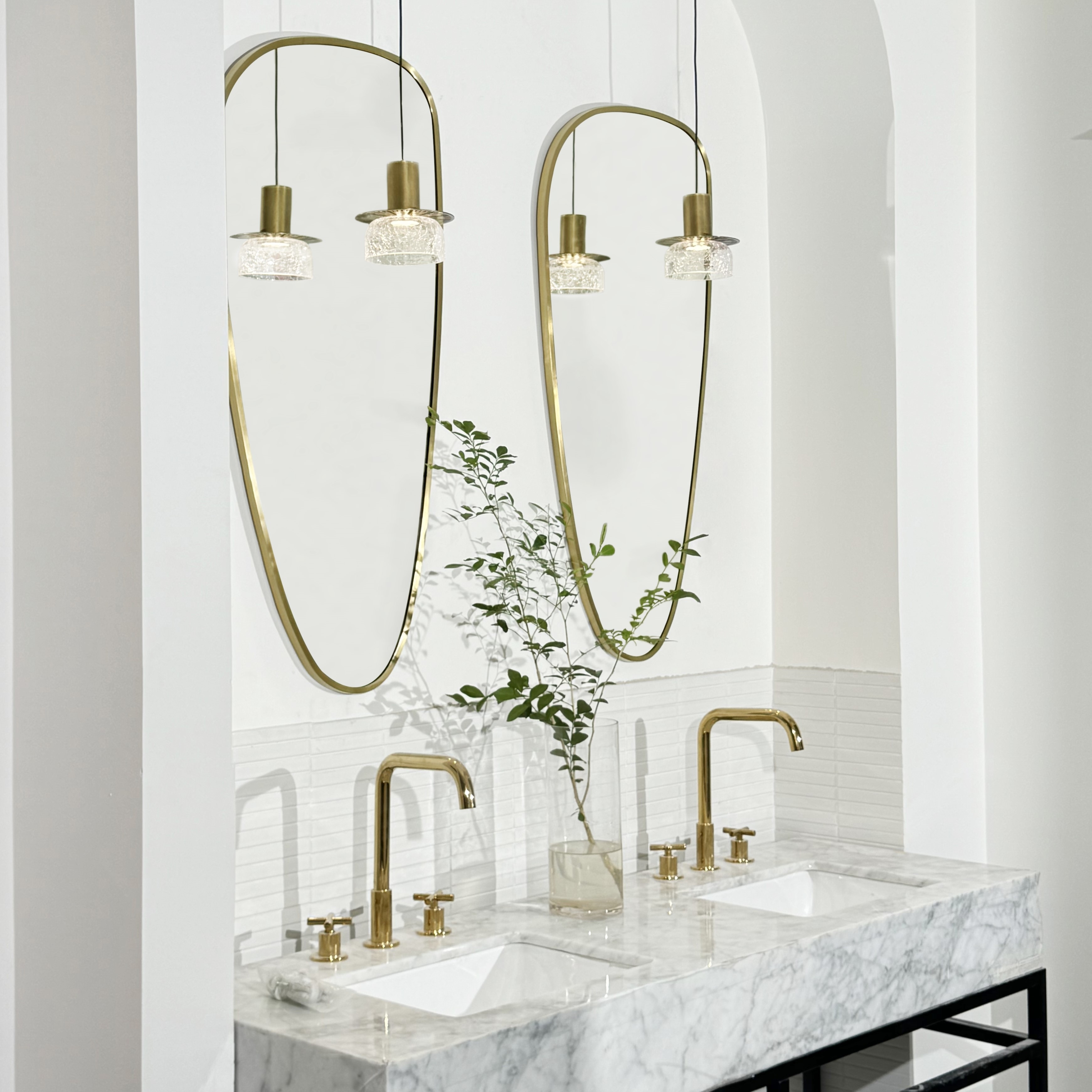 TEHOME Trequan Asymmetrical Bathroom Vanity Mirror Irregular Shaped Wall Mirror