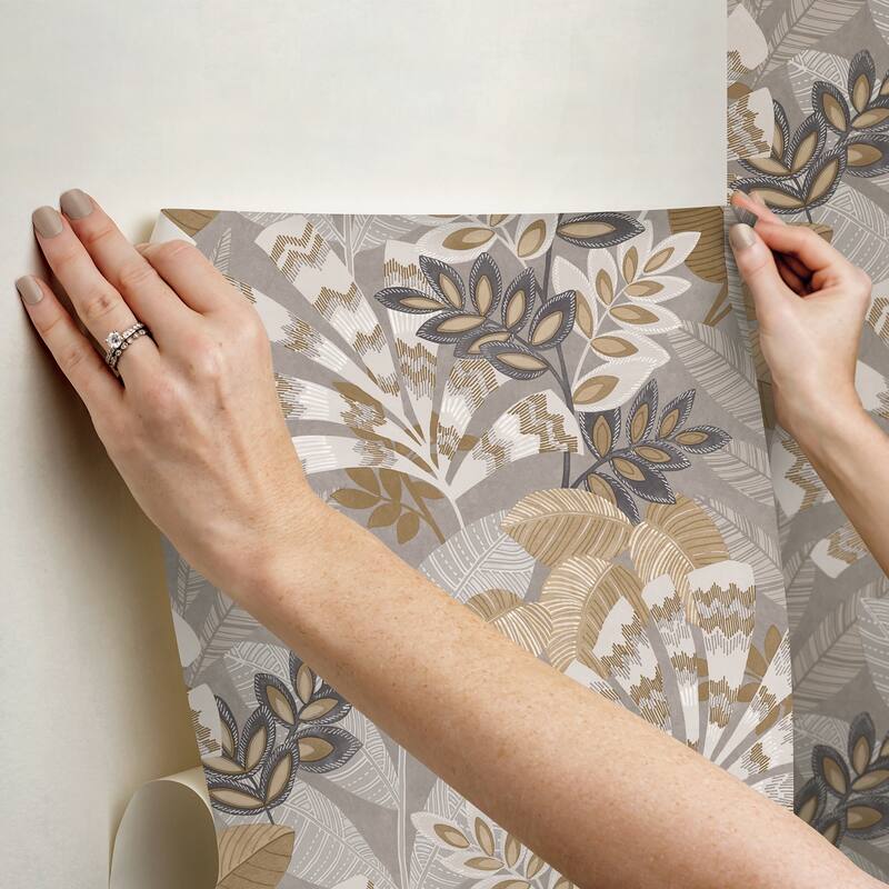 Yara Taupe Peel and Stick Wallpaper