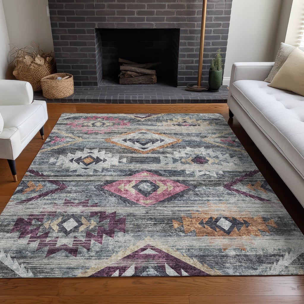 Premium Washable Super Soft Tribal Boho Mayfield Rug