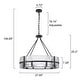 preview thumbnail 35 of 56, Dimmable Large Drum Glass Chandelier for Dining Room High Ceiling Living Room