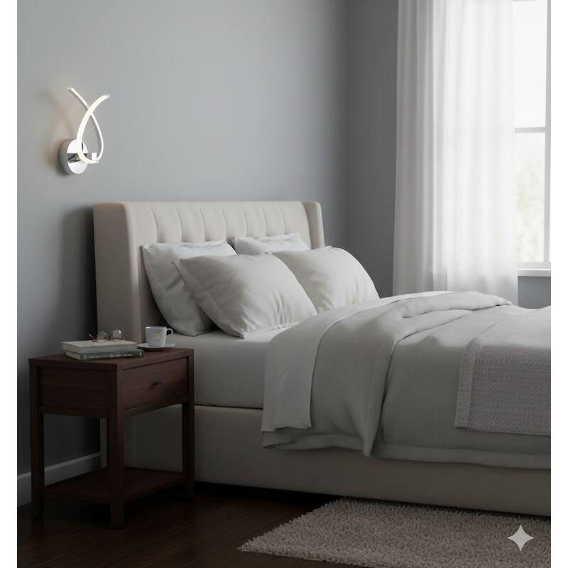 2-Light Chrome Wall Sconce With Acrylic Diffusers