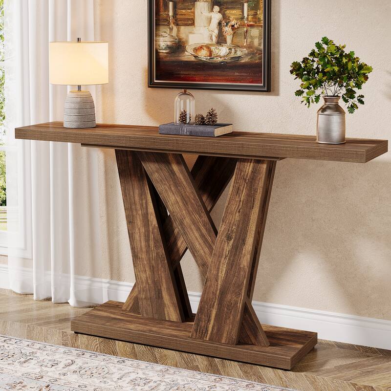 55 Inch Farmhouse Console Table for Entryway / Living Room