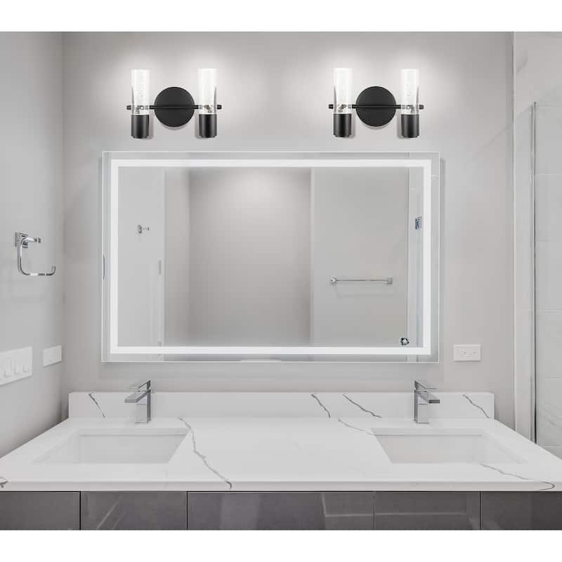 Alain Minimalist Modern Bubble Acrylic/Iron Integrated LED Vanity Light, by JONATHAN Y