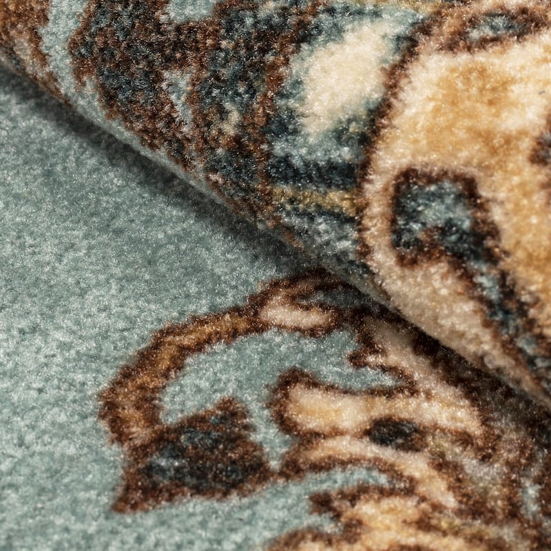 Superior Floral Scroll Medallion Washable Indoor Runner or Area Rug