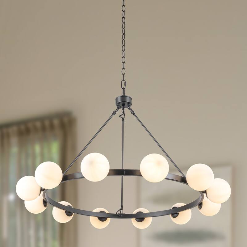 12-Light Wagon Wheel Chandelier Sputnik Chandelier Bubble Chandelier - 12-Light