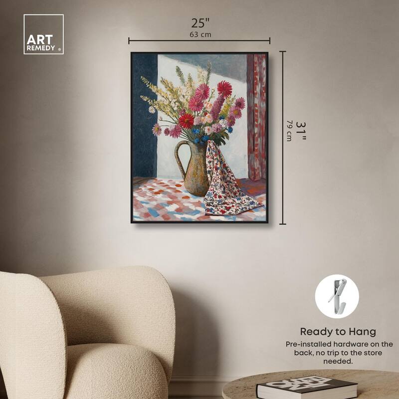 Draped in Flowers Canvas by Art Remedy
