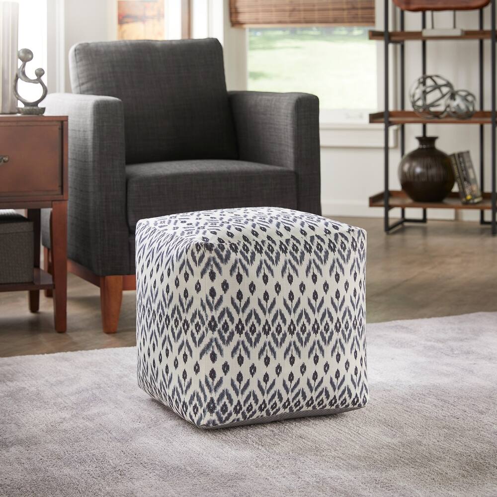 Brunico Upholstered Square Pouf Ottoman by iNSPIRE Q Bold