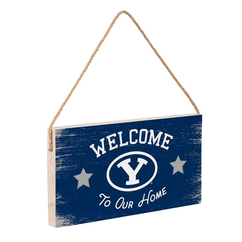 Brigham Young University Wooden Door Decor Wall Sign - Multi-Color
