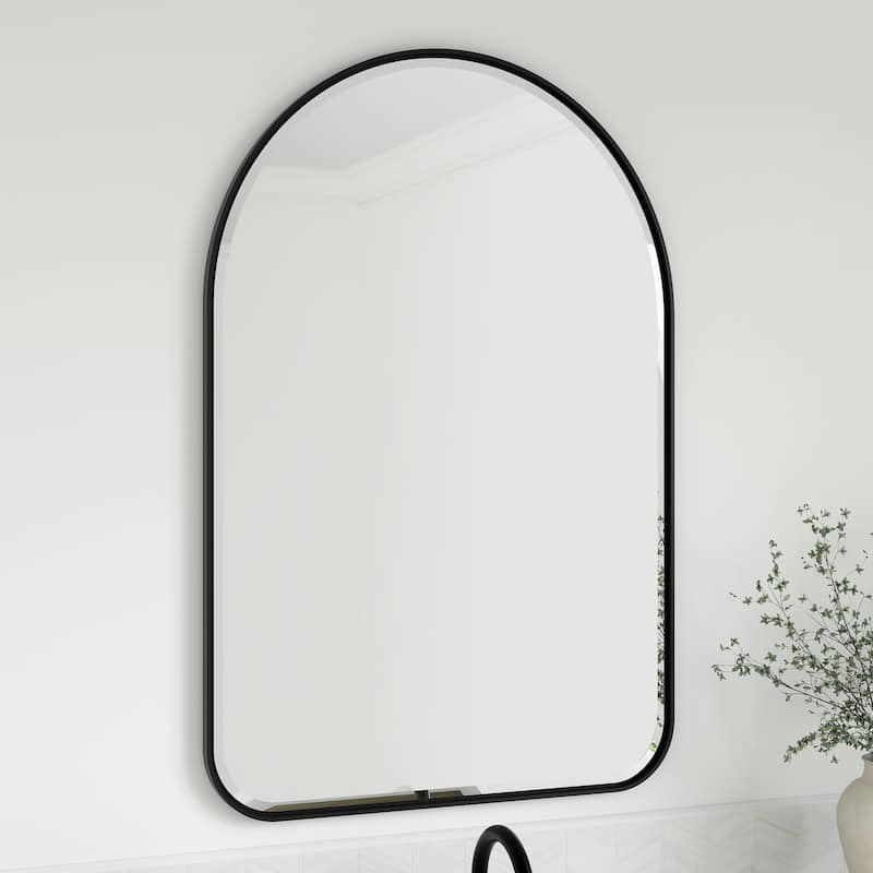 Rohe 24" Arched Mirror, Champagne Brass