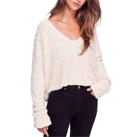 Free People Womens Popcorn Pullover Sweater