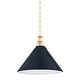preview thumbnail 1 of 9, Hudson Valley Lighting MDS352L Painted No. 2 21" Wide Pendant Aged Brass / Distressed Bronze