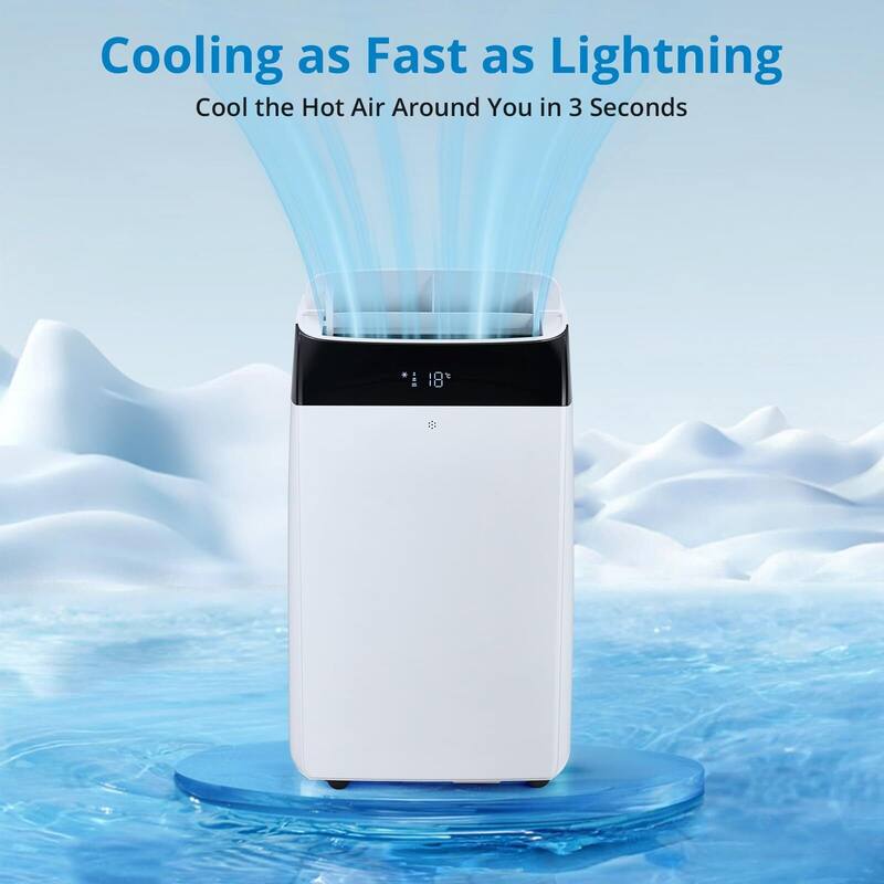 Enhanced Cooling Portable Air Conditioner - Efficient 14000 BTU, Air Conditioner whit Dual Motors