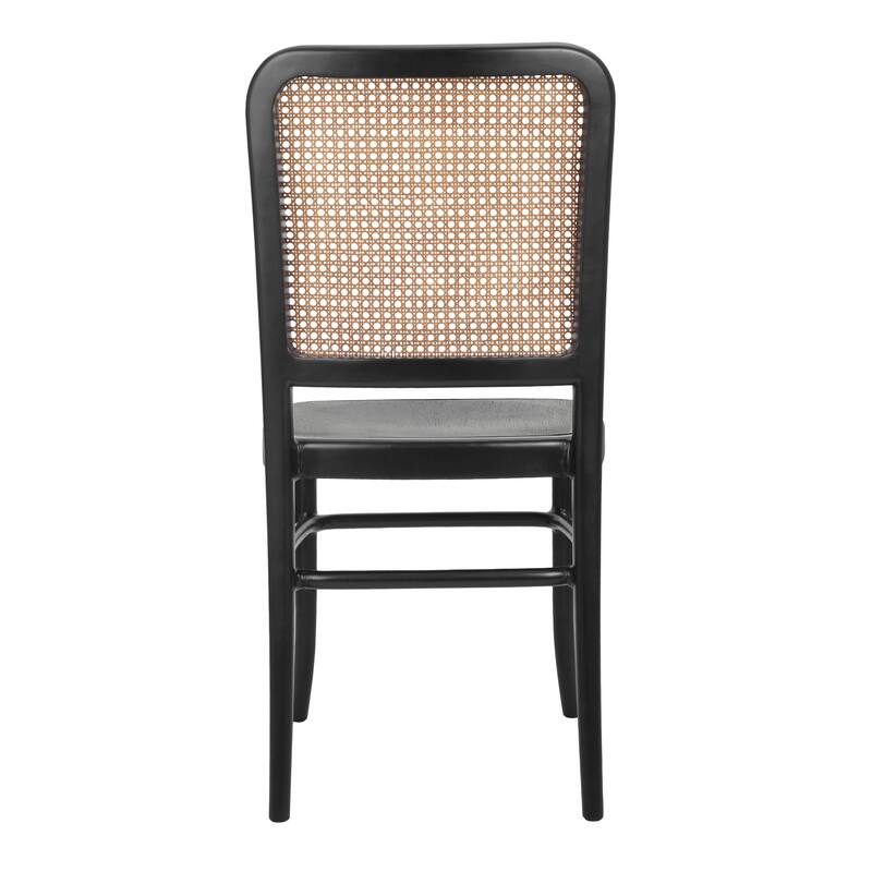 NPD Furniture Sonora Rattan Dining Side Chair Wood Seat