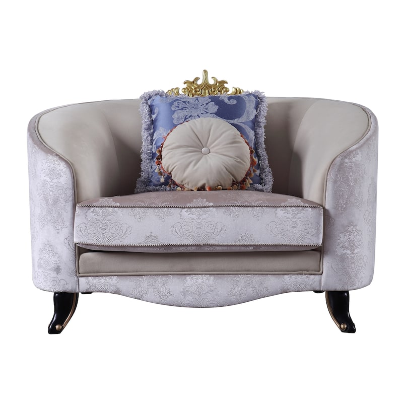 Peralta Cream Arched Backrest Accent Chair with Cabriole Leg